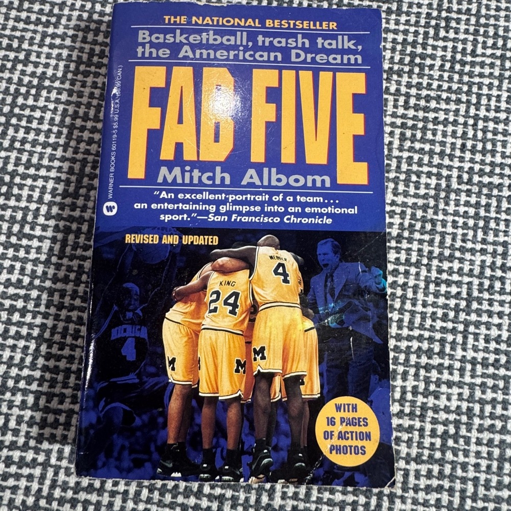 Fab Five Mitch Albom Michigan Basketball Paperback 1994 Warner Books 0446601195